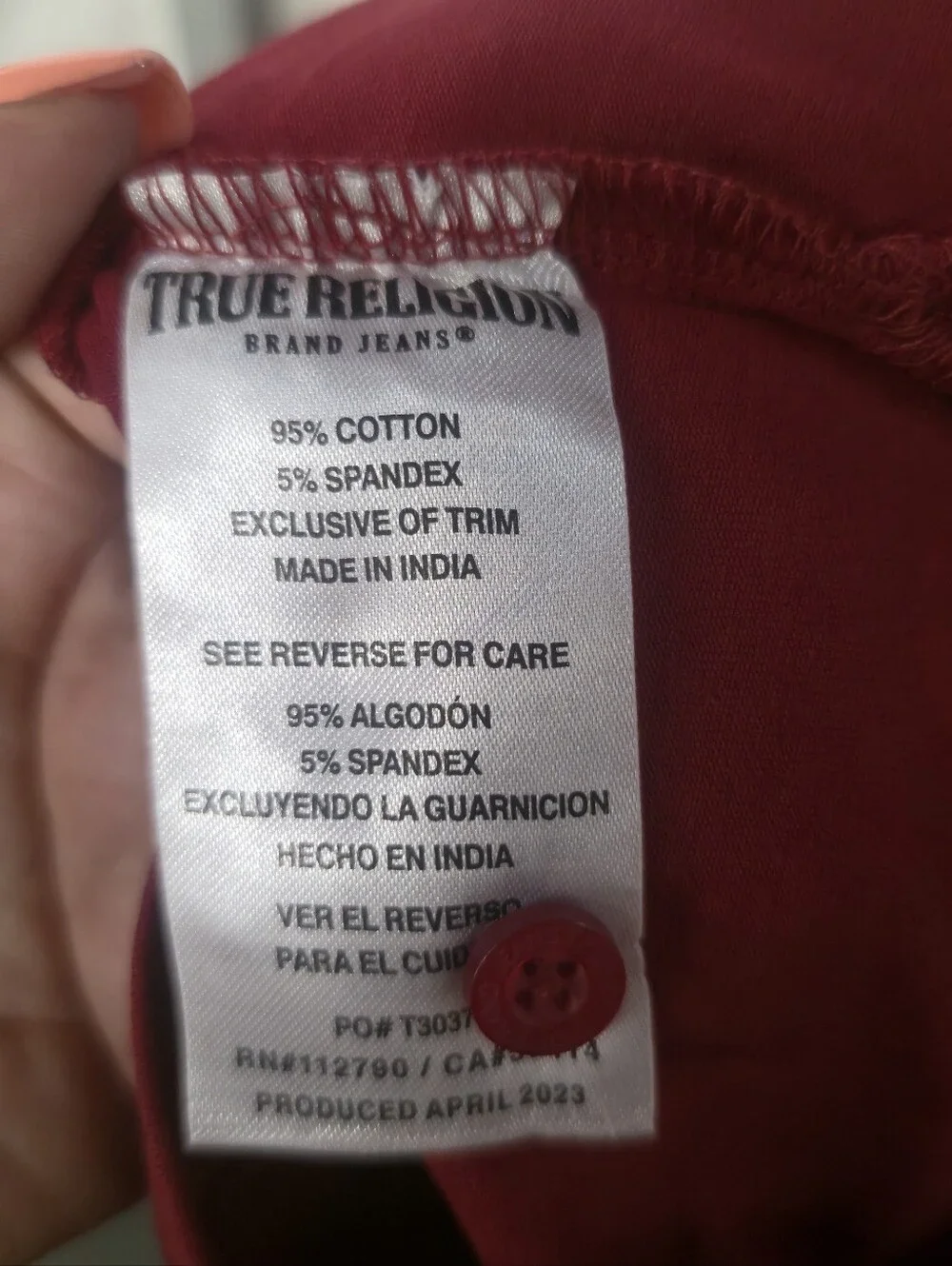 True Religion Men's Dark Red Polo with Black Embroidered Logo